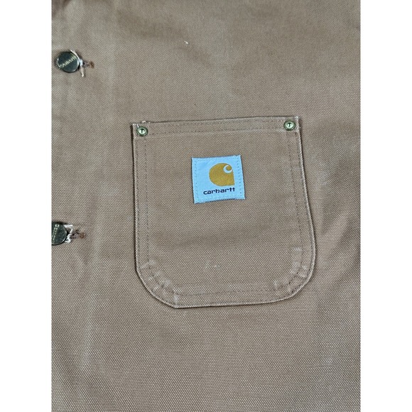 Carhartt Chore Coat Jacket Mens 2XL Tall Brown Blanket Lined Canvas Workwear - Picture 7 of 13